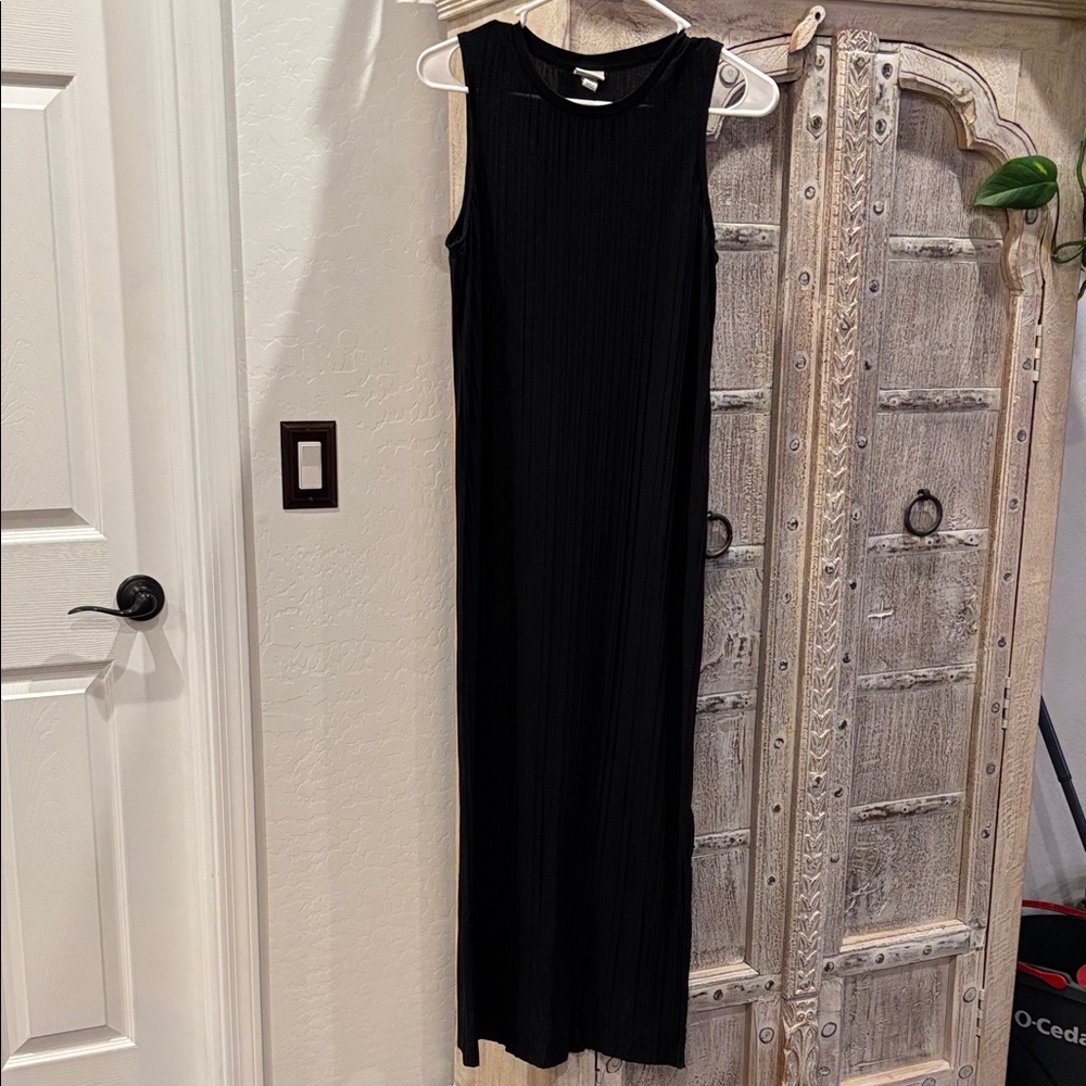 a new day Black Ribbed Sleeveless Maxi Dress - Sleek Tank Style